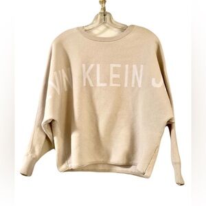 Calvin Klein Jeans Beige Crew Neck Sweater